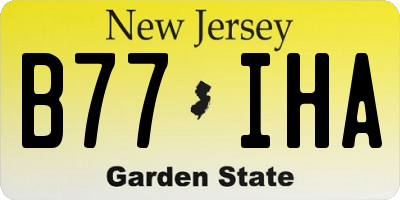 NJ license plate B77IHA