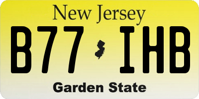 NJ license plate B77IHB