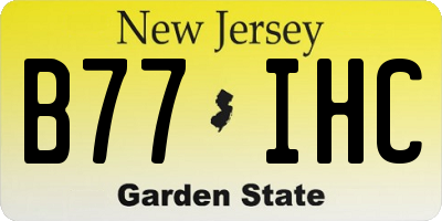 NJ license plate B77IHC