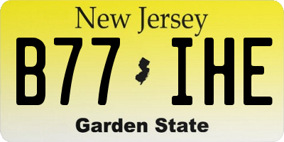 NJ license plate B77IHE