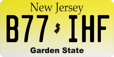 NJ license plate B77IHF