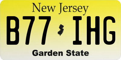NJ license plate B77IHG
