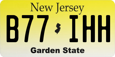 NJ license plate B77IHH