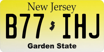 NJ license plate B77IHJ