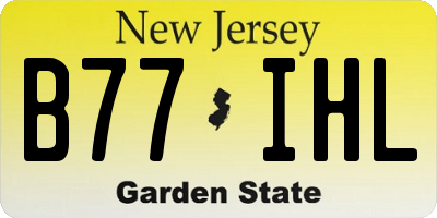 NJ license plate B77IHL