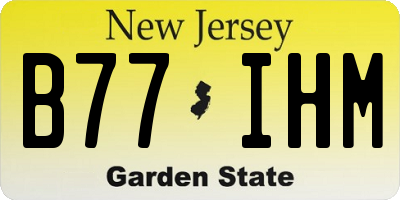 NJ license plate B77IHM