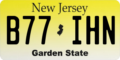 NJ license plate B77IHN