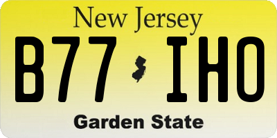 NJ license plate B77IHO