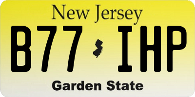 NJ license plate B77IHP