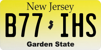 NJ license plate B77IHS