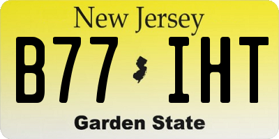 NJ license plate B77IHT