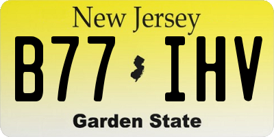 NJ license plate B77IHV