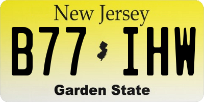 NJ license plate B77IHW