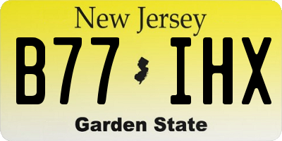 NJ license plate B77IHX