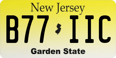 NJ license plate B77IIC