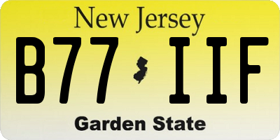 NJ license plate B77IIF