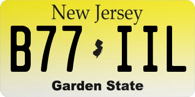 NJ license plate B77IIL