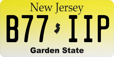 NJ license plate B77IIP