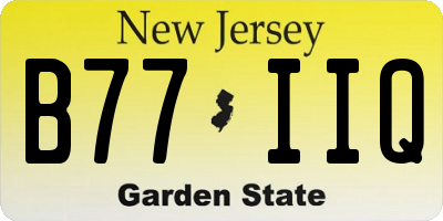 NJ license plate B77IIQ