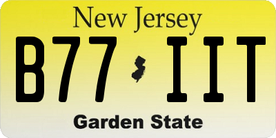 NJ license plate B77IIT