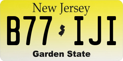 NJ license plate B77IJI