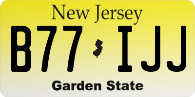 NJ license plate B77IJJ