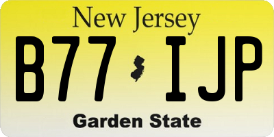 NJ license plate B77IJP