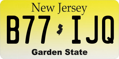 NJ license plate B77IJQ