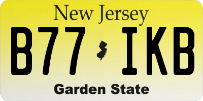 NJ license plate B77IKB