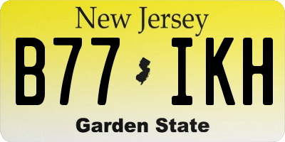 NJ license plate B77IKH