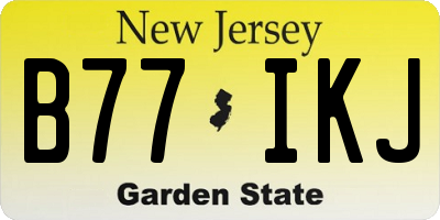 NJ license plate B77IKJ