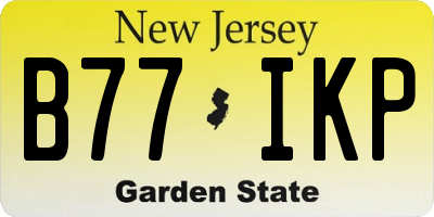 NJ license plate B77IKP