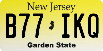 NJ license plate B77IKQ