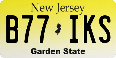 NJ license plate B77IKS