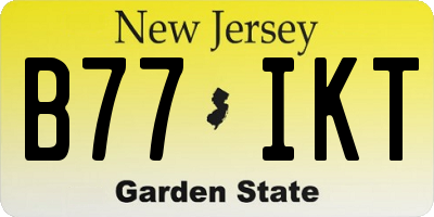 NJ license plate B77IKT