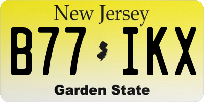 NJ license plate B77IKX
