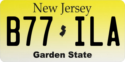NJ license plate B77ILA