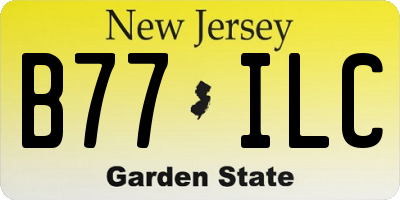 NJ license plate B77ILC