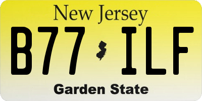 NJ license plate B77ILF