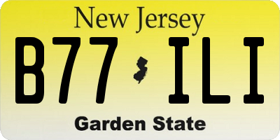 NJ license plate B77ILI