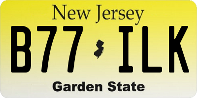 NJ license plate B77ILK
