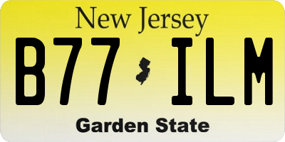 NJ license plate B77ILM