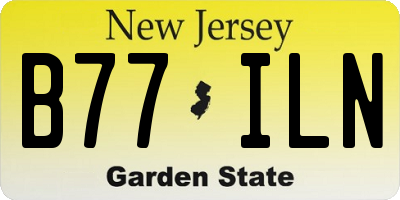 NJ license plate B77ILN