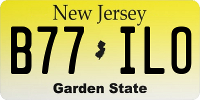 NJ license plate B77ILO