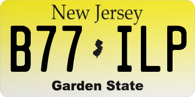 NJ license plate B77ILP