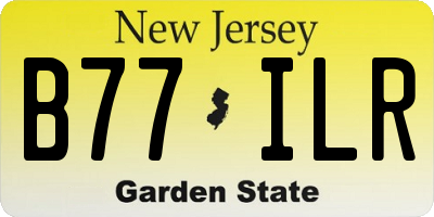 NJ license plate B77ILR