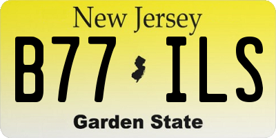 NJ license plate B77ILS
