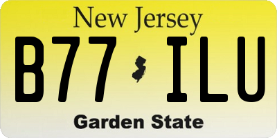 NJ license plate B77ILU