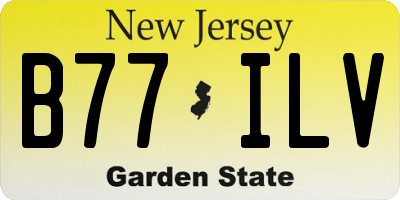 NJ license plate B77ILV