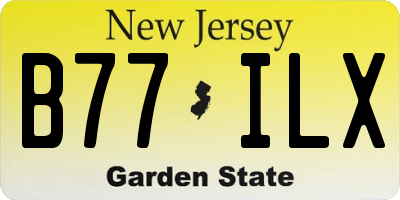 NJ license plate B77ILX